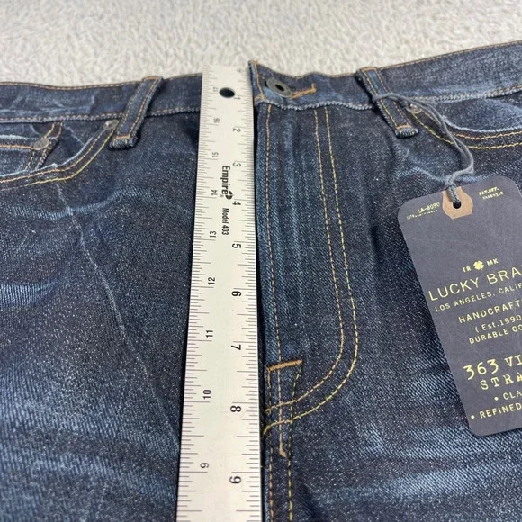 Lucky Brand 363 Vintage Straight Jeans Mens 36x32 Aliso Viejo Blue 7M12264 NEW - Picture 9 of 12